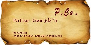 Paller Cserjén névjegykártya